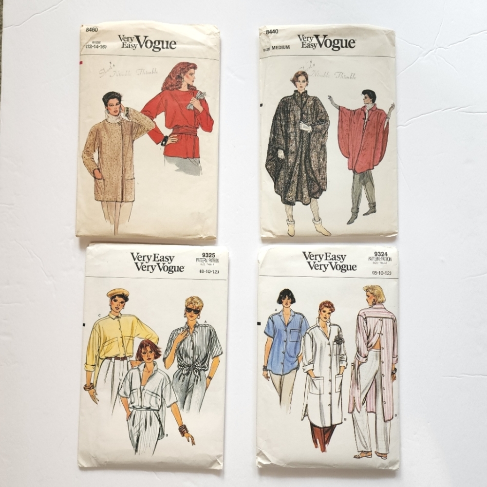 Very Easy Vogue 4 Sewing Pattern Bundle UNCUT Vintage 80s